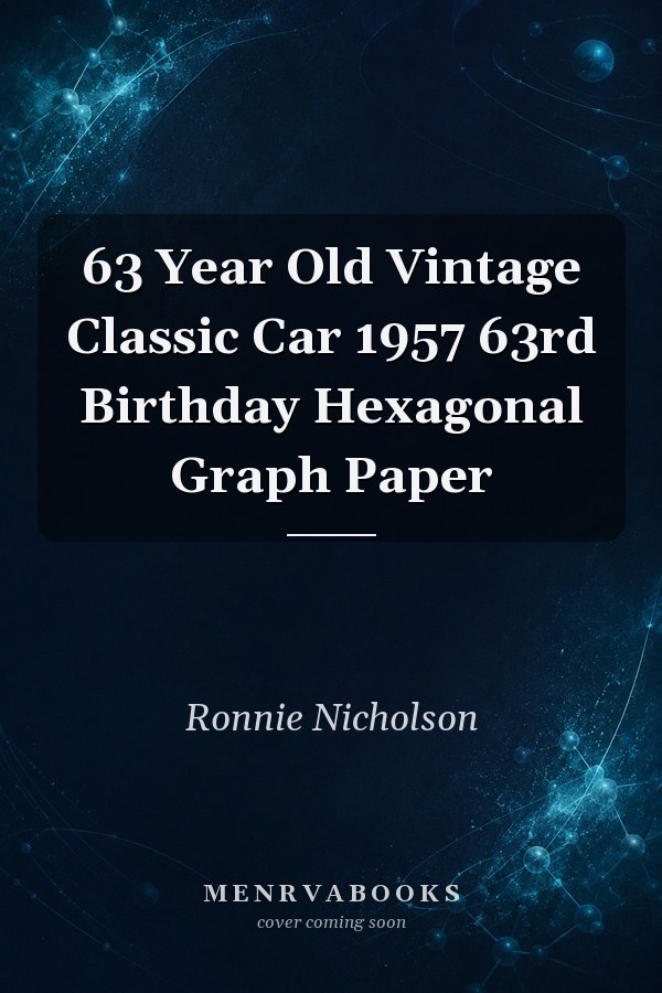 63 Year Old Vintage Classic Car 1957 63rd Birthday Hexagonal Graph Paper