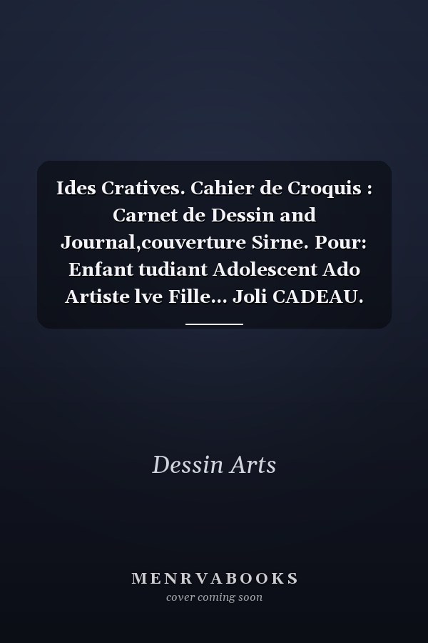 Ides Cratives. Cahier de Croquis : Carnet de Dessin and Journal,couverture Sirne. Pour: Enfant tudiant Adolescent Ado Artiste lve Fille... Joli CADEAU. Grand Bloc-Notes Avec Papier Blanc Vide Pour S'entraner Pratiquer: Dessin, Coloriage and Peinture...