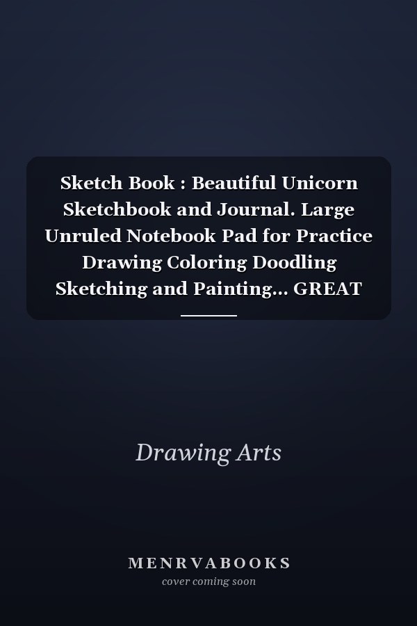 Sketch Book : Beautiful Unicorn Sketchbook and Journal. Large Unruled Notebook Pad for Practice Drawing Coloring Doodling Sketching and Painting... GREAT GIFT for Your Loved Ones: Kid Teen Student Artist Boy Girl... Blank and White Paper. 110 Pages 8. 5 X11 .