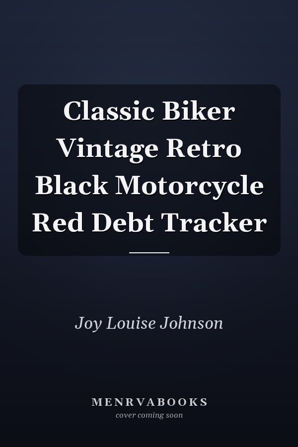 Classic Biker Vintage Retro Black Motorcycle Red Debt Tracker