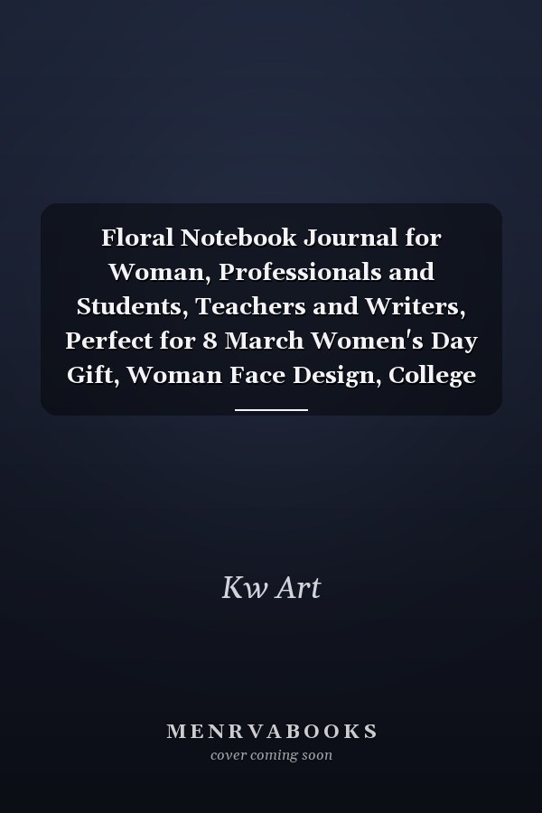 Floral Notebook Journal for Woman, Professionals and Students, Teachers and Writers, Perfect for 8 March Women's Day Gift, Woman Face Design, College Ruled Notebook, Large Notebook, Girly Notebook