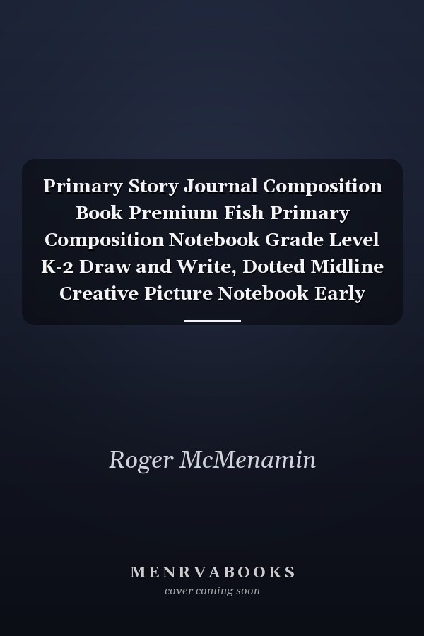 Primary Story Journal Composition Book Premium Fish Primary Composition Notebook Grade Level K-2 Draw and Write, Dotted Midline Creative Picture Notebook Early Childhood to Kindergarten, Size 8. 5 X 11 , 120 Pages