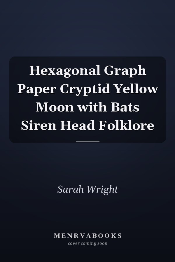 Hexagonal Graph Paper Cryptid Yellow Moon with Bats Siren Head Folklore