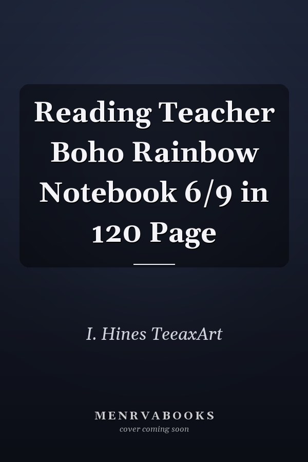 Reading Teacher Boho Rainbow Notebook 6/9 in 120 Page