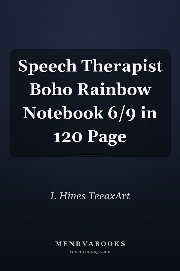 Speech Therapist Boho Rainbow Notebook 6/9 in 120 Page