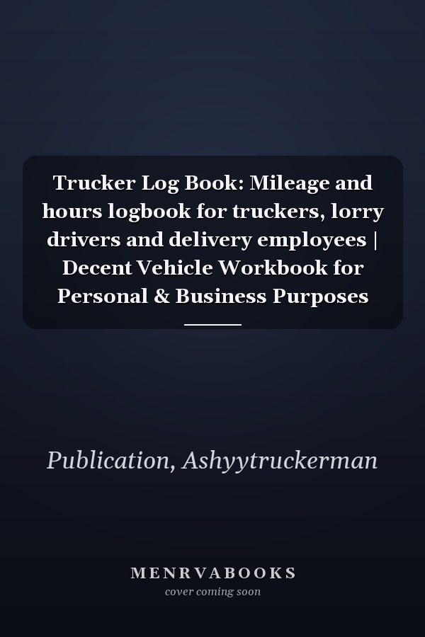 Trucker Log Book: Mileage and hours logbook for truckers, lorry drivers and delivery employees | Decent Vehicle Workbook for Personal & Business Purposes