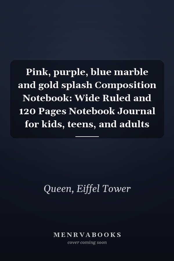 Pink, purple, blue marble and gold splash Composition Notebook: Wide Ruled and 120 Pages Notebook Journal for kids, teens, and adults