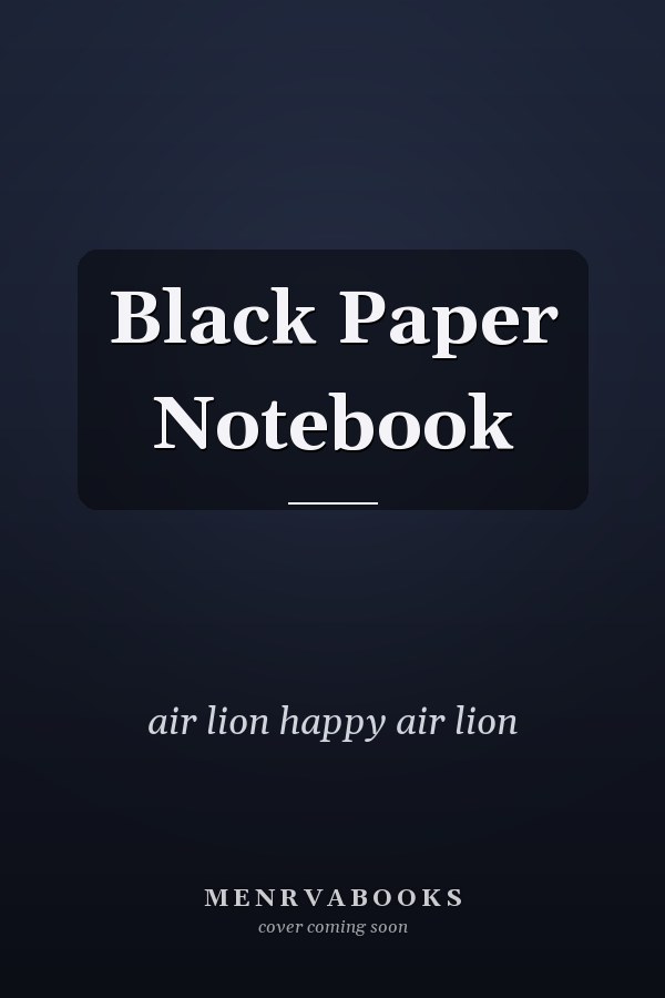 Black Paper Notebook