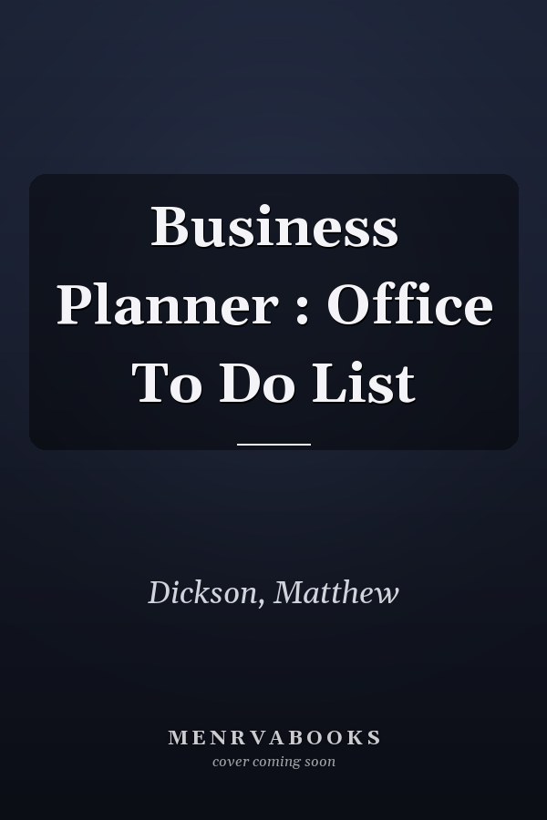 Business Planner : Office To Do List