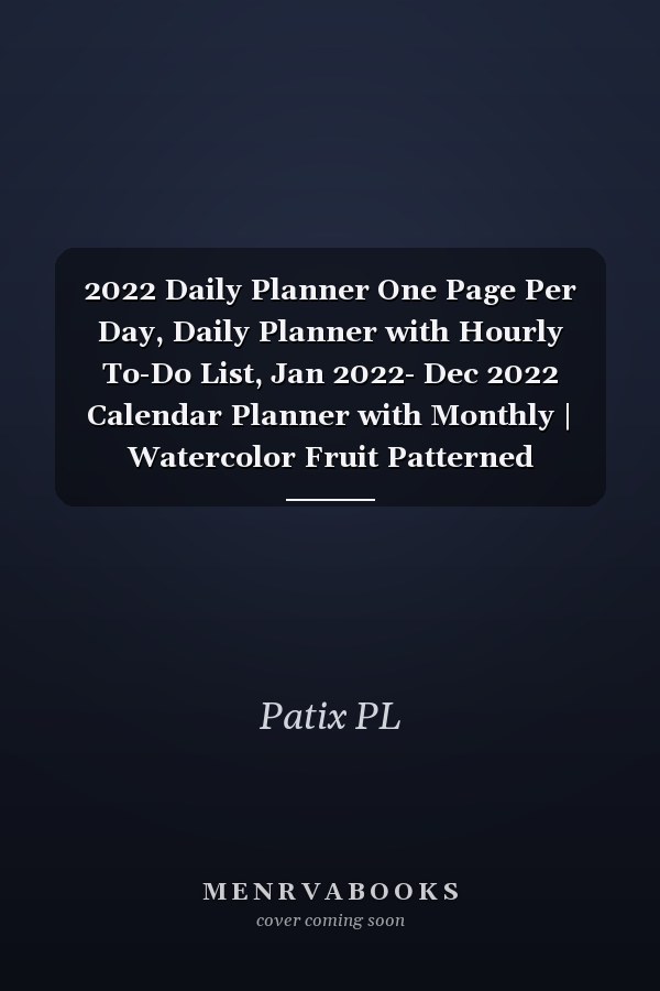 2022 Daily Planner One Page Per Day, Daily Planner with Hourly To-Do List, Jan 2022- Dec 2022 Calendar Planner with Monthly | Watercolor Fruit Patterned Butterflies - Aqua and Sapphire