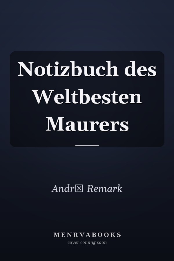 Notizbuch des Weltbesten Maurers