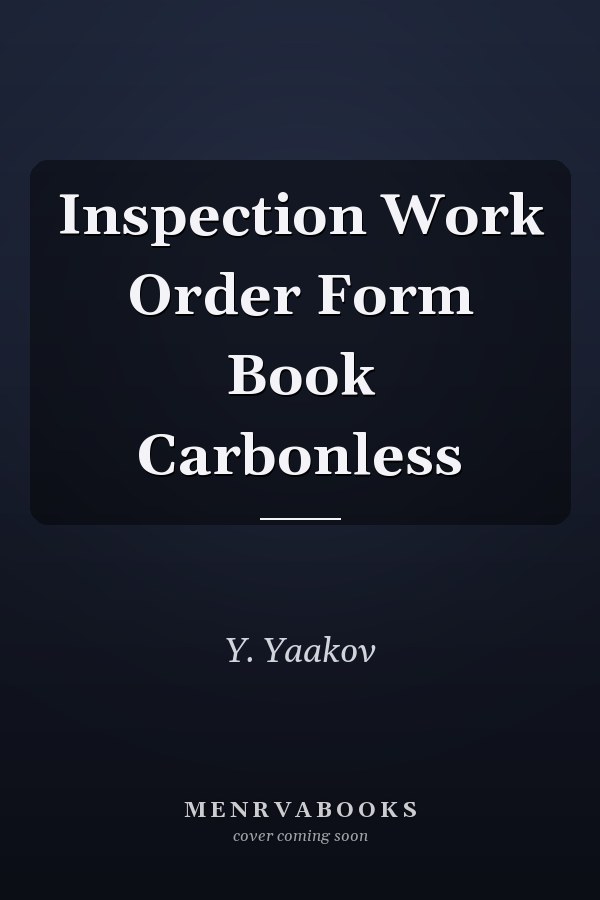 Inspection Work Order Form Book Carbonless