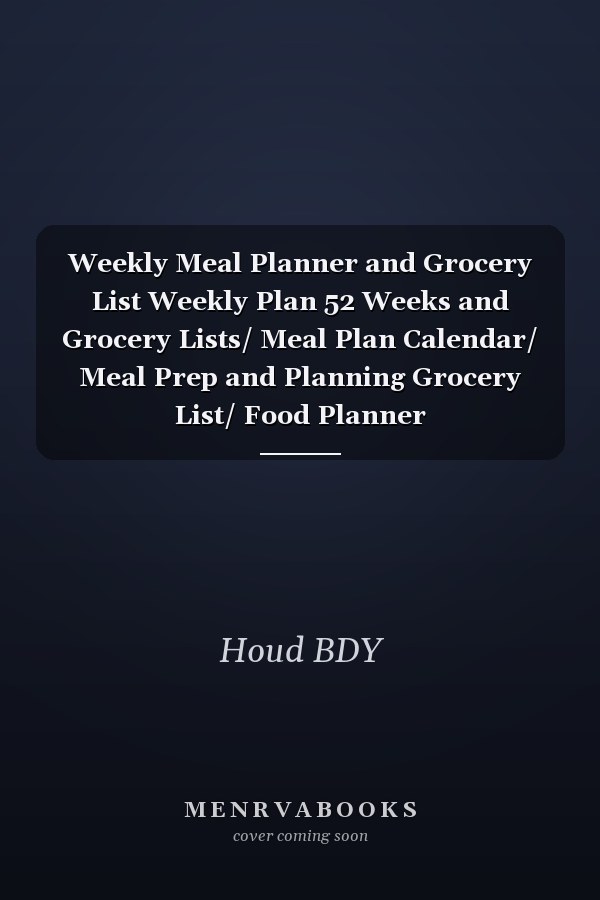 Weekly Meal Planner and Grocery List Weekly Plan 52 Weeks and Grocery Lists/ Meal Plan Calendar/ Meal Prep and Planning Grocery List/ Food Planner
