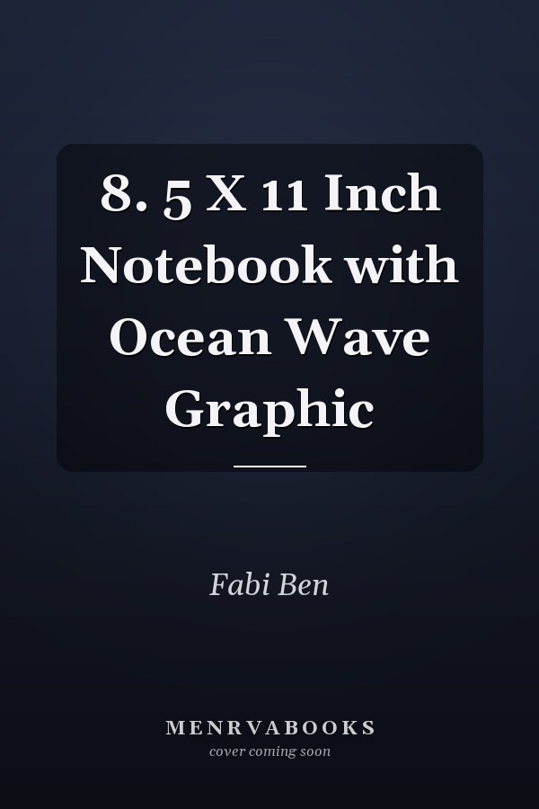 8. 5 X 11 Inch Notebook with Ocean Wave Graphic