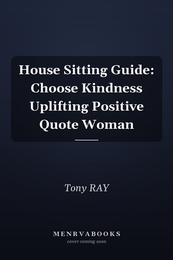 House Sitting Guide: Choose Kindness Uplifting Positive Quote Woman