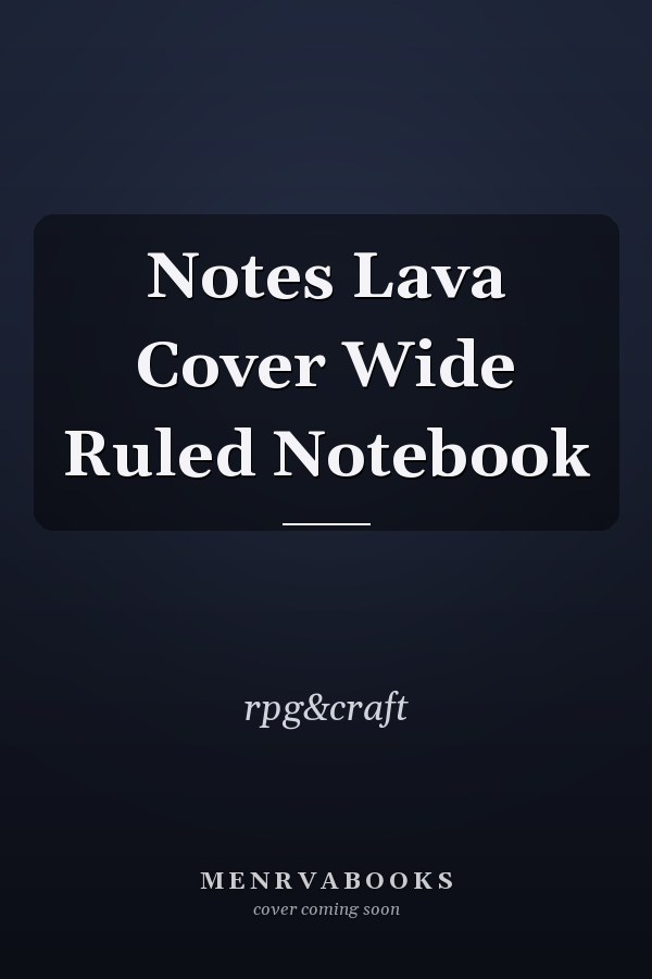 Notes Lava Cover Wide Ruled Notebook