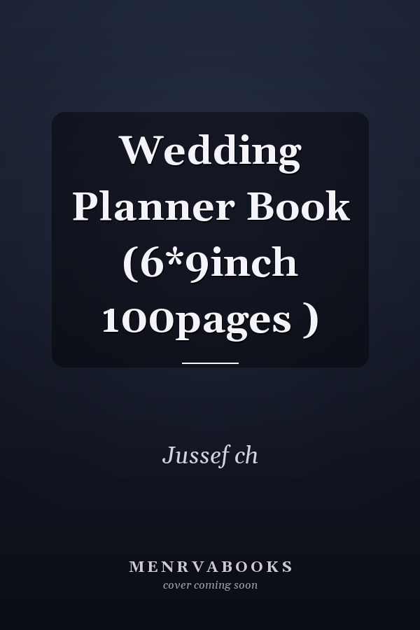 Wedding Planner Book (6*9inch 100pages )