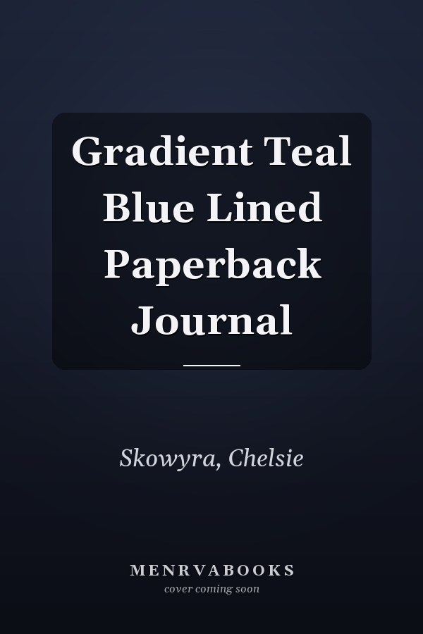 Gradient Teal Blue Lined Paperback Journal