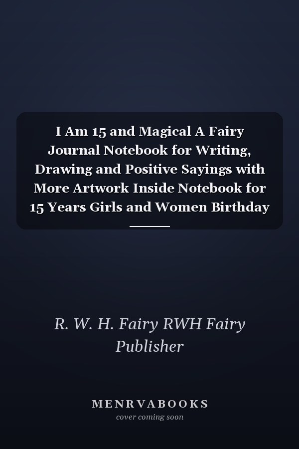 I Am 15 and Magical A Fairy Journal Notebook for Writing, Drawing and Positive Sayings with More Artwork Inside Notebook for 15 Years Girls and Women Birthday Gift Idea