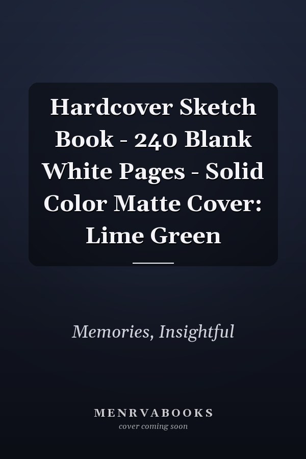 Hardcover Sketch Book - 240 Blank White Pages - Solid Color Matte Cover: Lime Green
