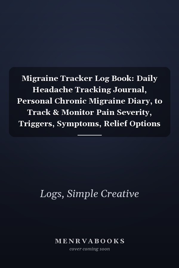 Migraine Tracker Log Book: Daily Headache Tracking Journal, Personal Chronic Migraine Diary, to Track & Monitor Pain Severity, Triggers, Symptoms, Relief Options & Notes.