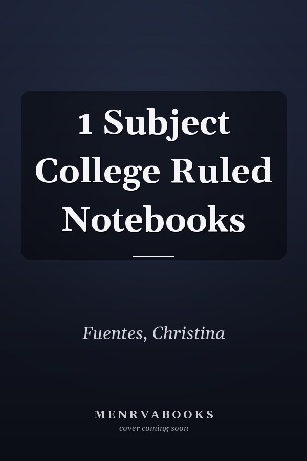 1 Subject College Ruled Notebooks