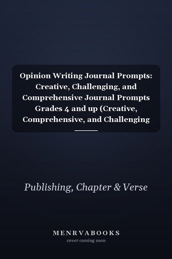 Opinion Writing Journal Prompts: Creative, Challenging, and Comprehensive Journal Prompts Grades 4 and up (Creative, Comprehensive, and Challenging Writing Prompt Series)