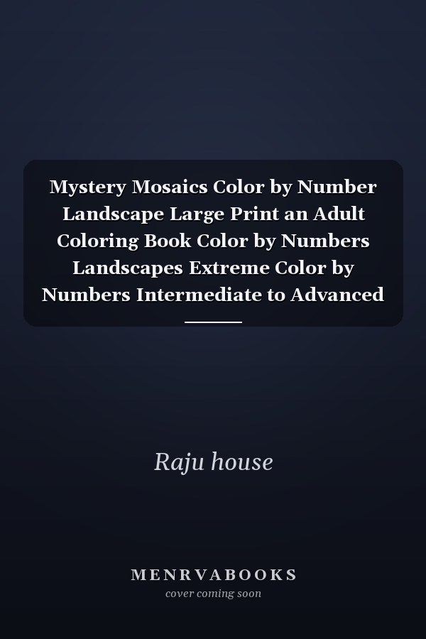 Mystery Mosaics Color by Number Landscape Large Print an Adult Coloring Book Color by Numbers Landscapes Extreme Color by Numbers Intermediate to Advanced