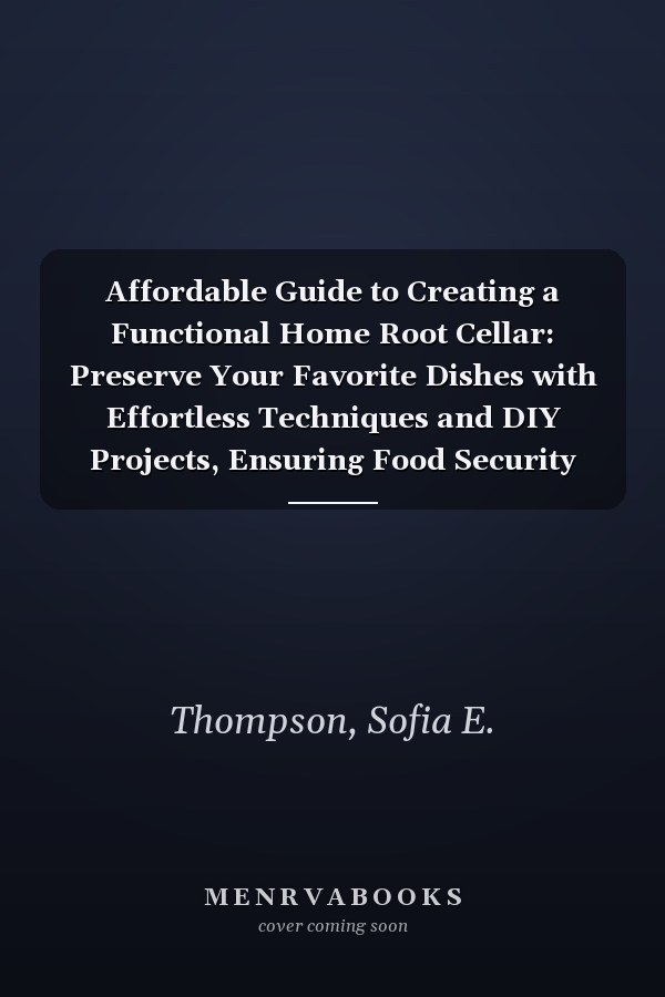 Affordable Guide to Creating a Functional Home Root Cellar: Preserve Your Favorite Dishes with Effortless Techniques and DIY Projects, Ensuring Food Security