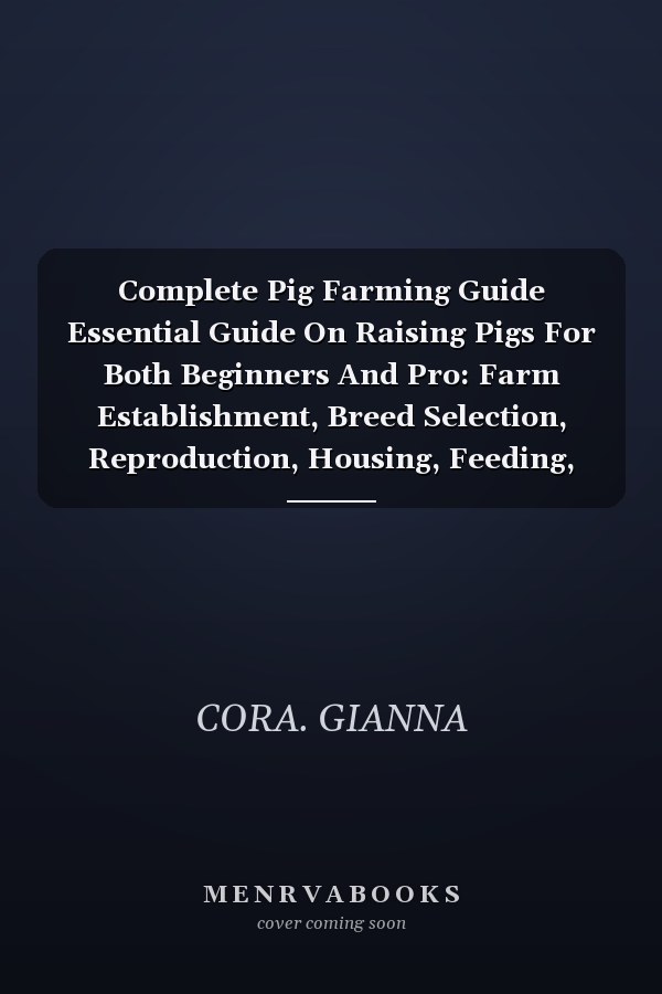Complete Pig Farming Guide Essential Guide On Raising Pigs For Both Beginners And Pro: Farm Establishment, Breed Selection, Reproduction, Housing, Feeding, Health, Marketing And More.