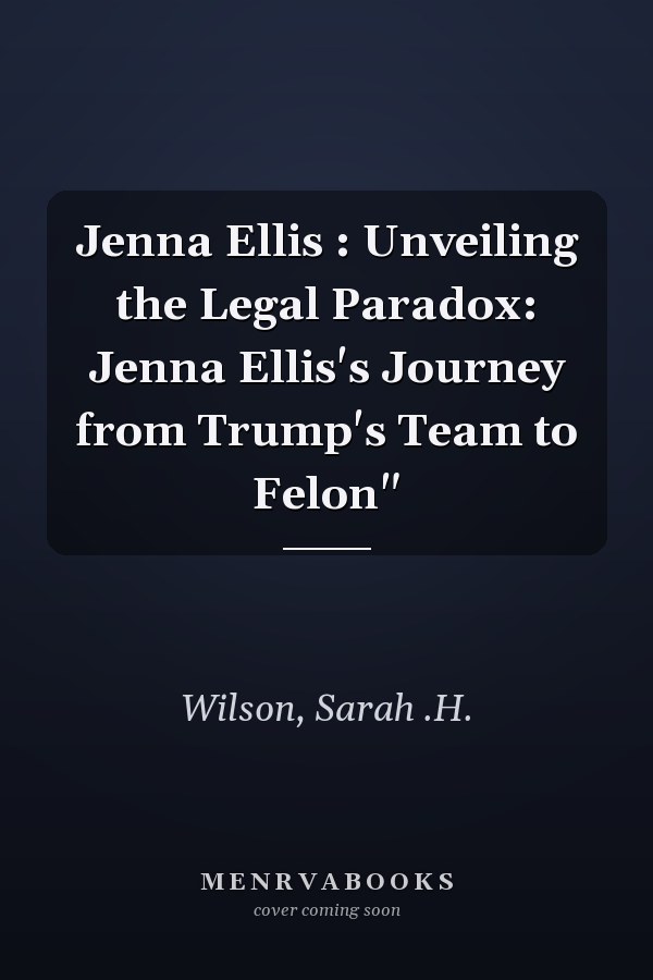 Jenna Ellis : Unveiling the Legal Paradox: Jenna Ellis's Journey from Trump's Team to Felon"