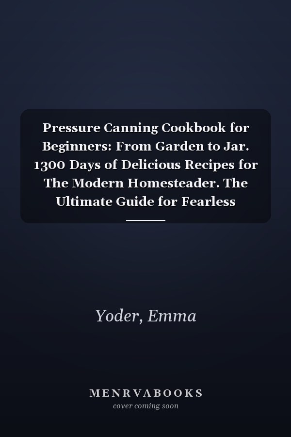 Pressure Canning Cookbook for Beginners: From Garden to Jar. 1300 Days of Delicious Recipes for The Modern Homesteader. The Ultimate Guide for Fearless Preserving Your Food and Seal the Season
