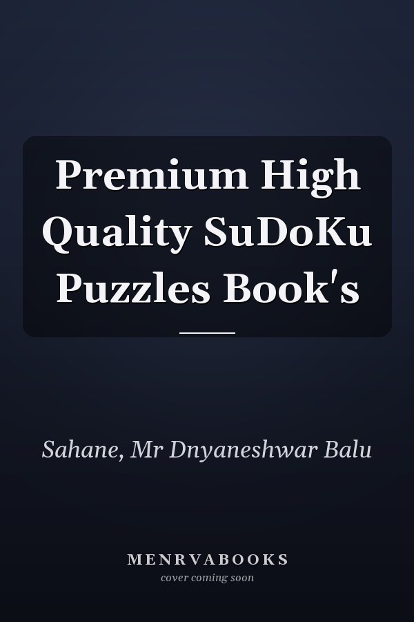 Premium High Quality SuDoKu Puzzles Book's