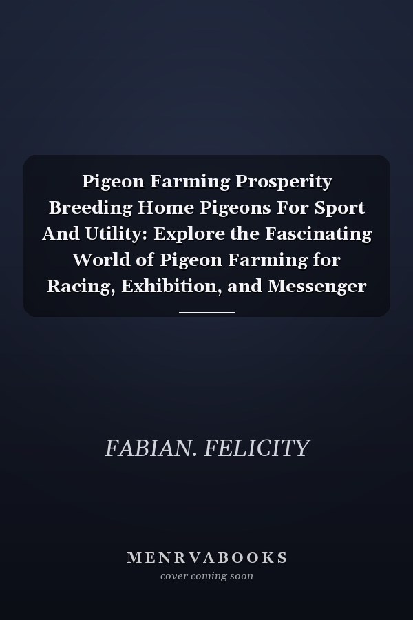 Pigeon Farming Prosperity Breeding Home Pigeons For Sport And Utility: Explore the Fascinating World of Pigeon Farming for Racing, Exhibition, and Messenger Pigeon Enthusiasts