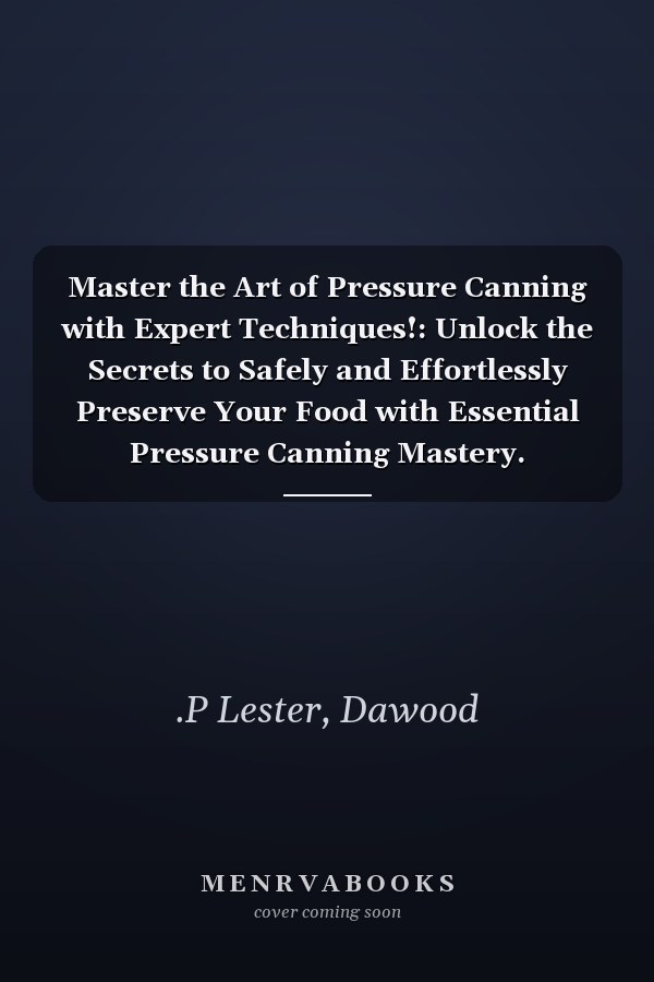 Master the Art of Pressure Canning with Expert Techniques!: Unlock the Secrets to Safely and Effortlessly Preserve Your Food with Essential Pressure Canning Mastery.