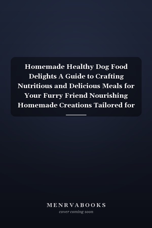 Homemade Healthy Dog Food Delights A Guide to Crafting Nutritious and Delicious Meals for Your Furry Friend Nourishing Homemade Creations Tailored for Your Dog's Well-being.