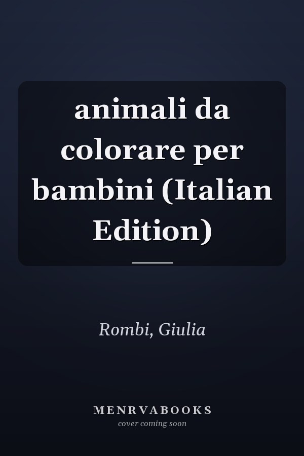 animali da colorare per bambini (Italian Edition)