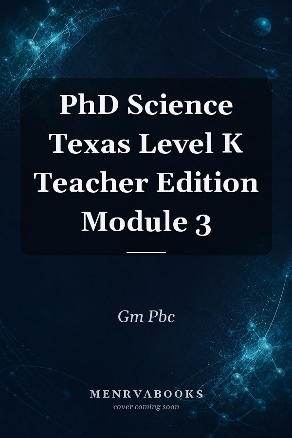 PhD Science Texas Level K Teacher Edition Module 3