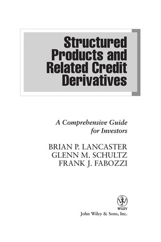 Structured products and related credit derivatives
