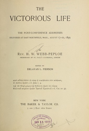 The victorious life...addresses