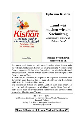 Und was machen wir am nachmittag?