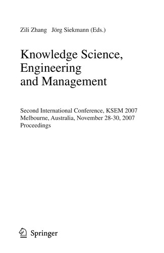 Knowledge science, engineering and management
