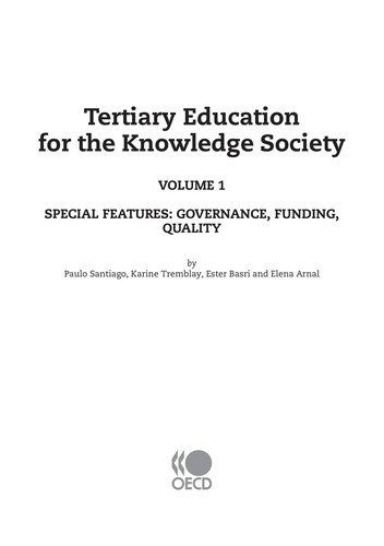 Tertiary Education for the Knowledge Society