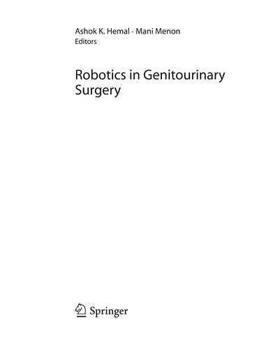 Robotics in Genitourinary Surgery