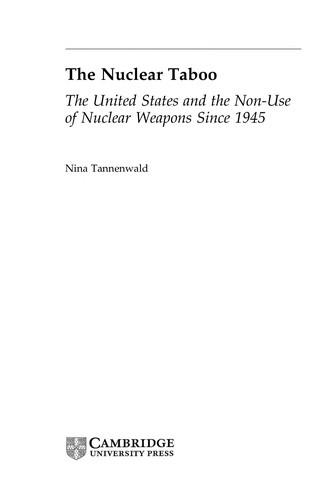 The Nuclear Taboo