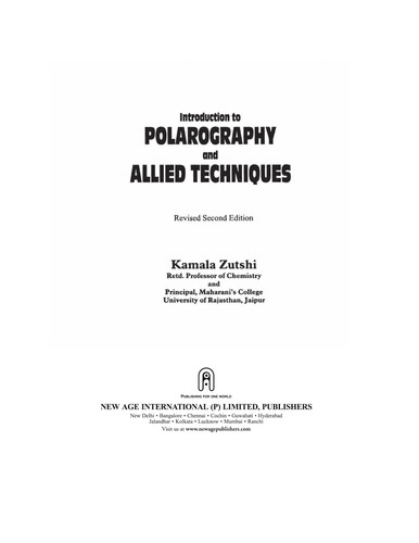 Introduction to Polarography and Allied Techniques