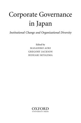 Corporate governance in Japan