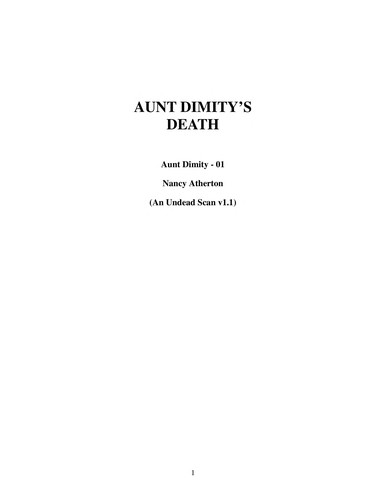 Aunt Dimity's Death