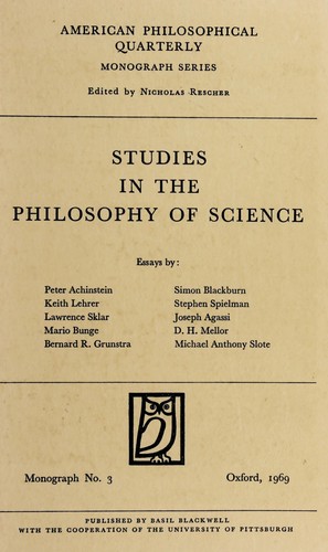 Studies in the philosophy of science