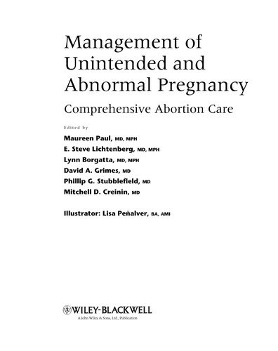 Management of Unintended and Abnormal Pregnancy